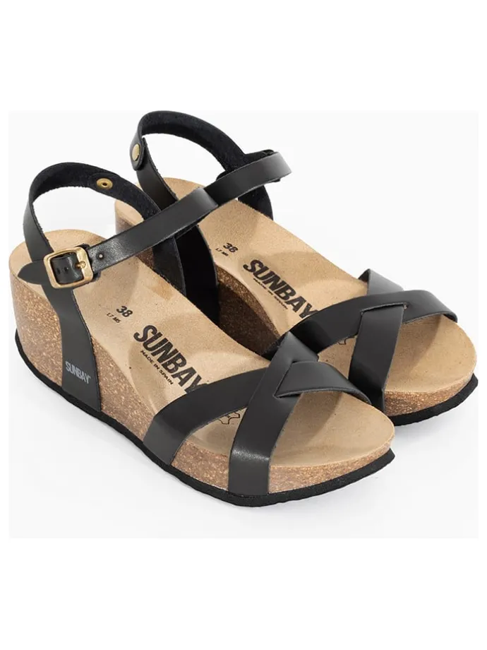 Sleehaksandalen "Pivoine" zwart