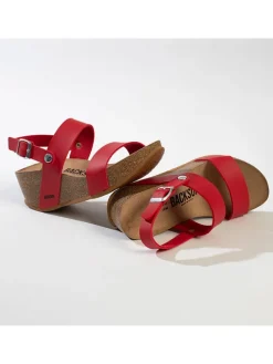 Sleehaksandalen rood