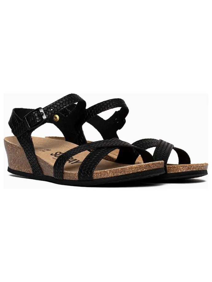 Sleehaksandalen "Semi-Compensees" zwart