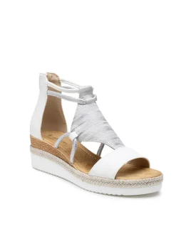 Sleehaksandalen wit/zilverkleurig