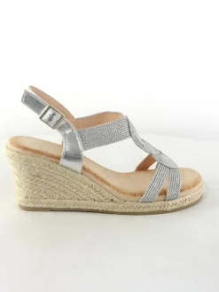 Sleehaksandalen zilverkleurig