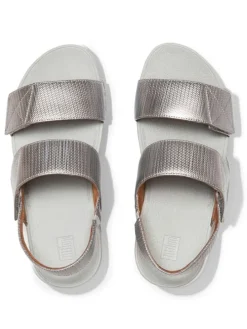 Sleehaksandalen zilverkleurig