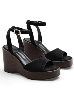 Sleehaksandalen zwart