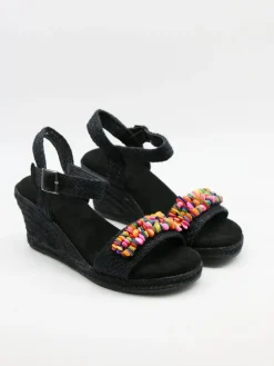 Sleehaksandalen zwart