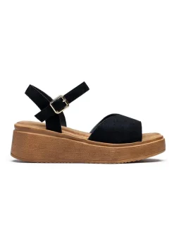 Sleehaksandalen zwart