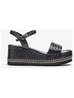Sleehaksandalen zwart