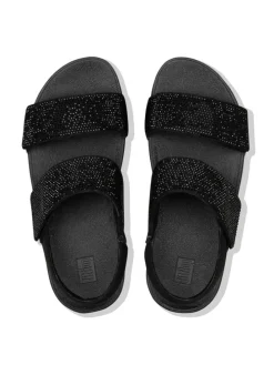 Sleehaksandalen zwart