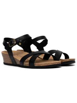 Sleehaksandalen zwart