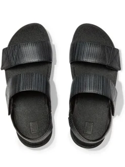 Sleehaksandalen zwart