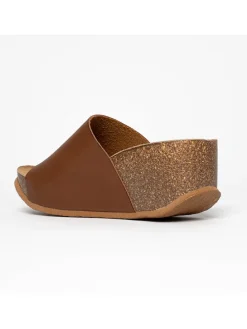 Sleehakslippers "Toluca" lichtbruin