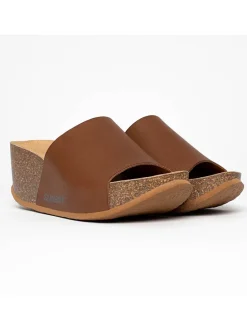 Sleehakslippers "Toluca" lichtbruin