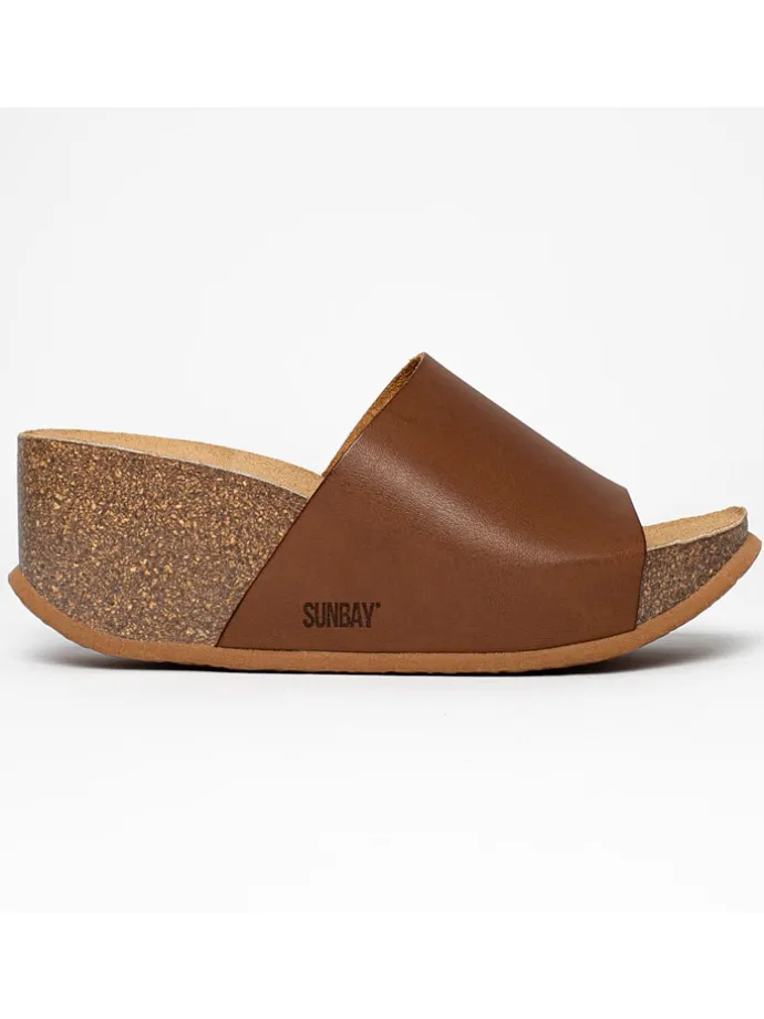 Sleehakslippers "Toluca" lichtbruin