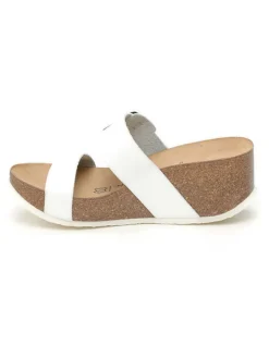 Sleehakslippers wit