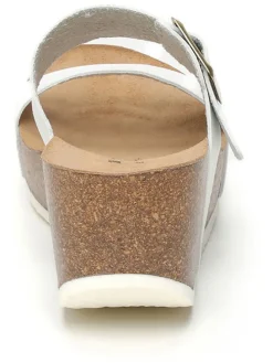 Sleehakslippers wit