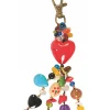 Sleutelhanger "Heart" rood/meerkleurig - (L)18 cm