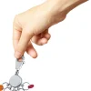 Sleutelhanger zilverkleurig/meerkleurig