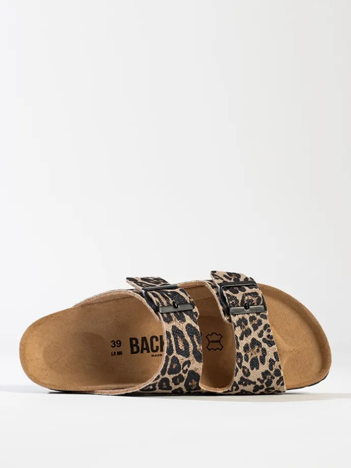 Slippers "Bali" bruin/zwart