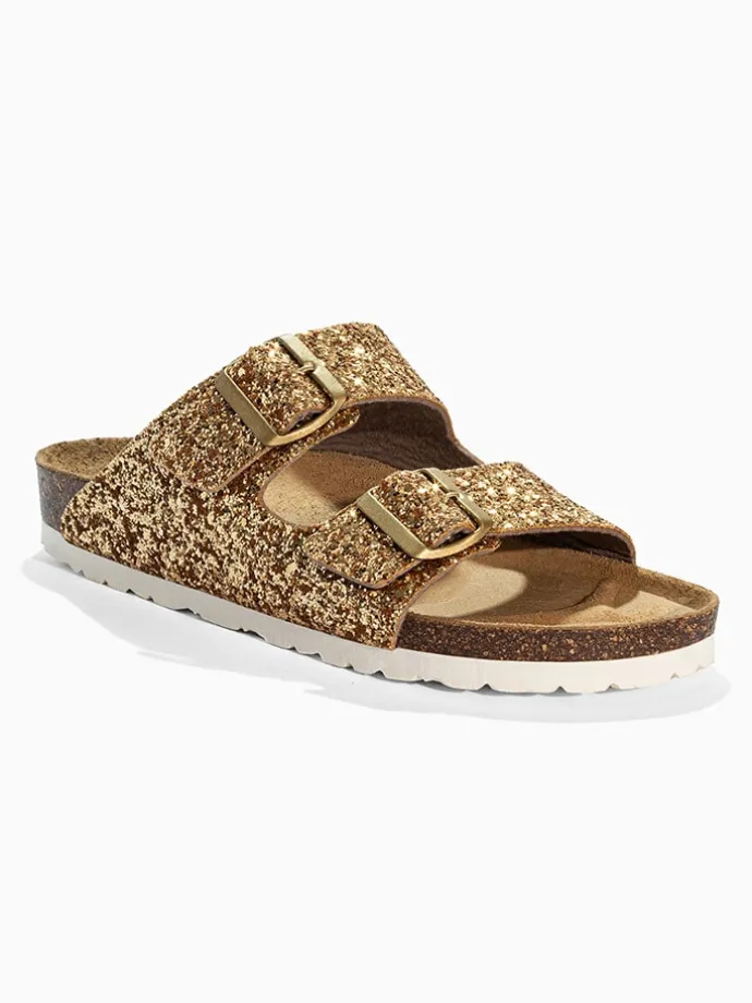 Slippers "Bali" goudkleurig