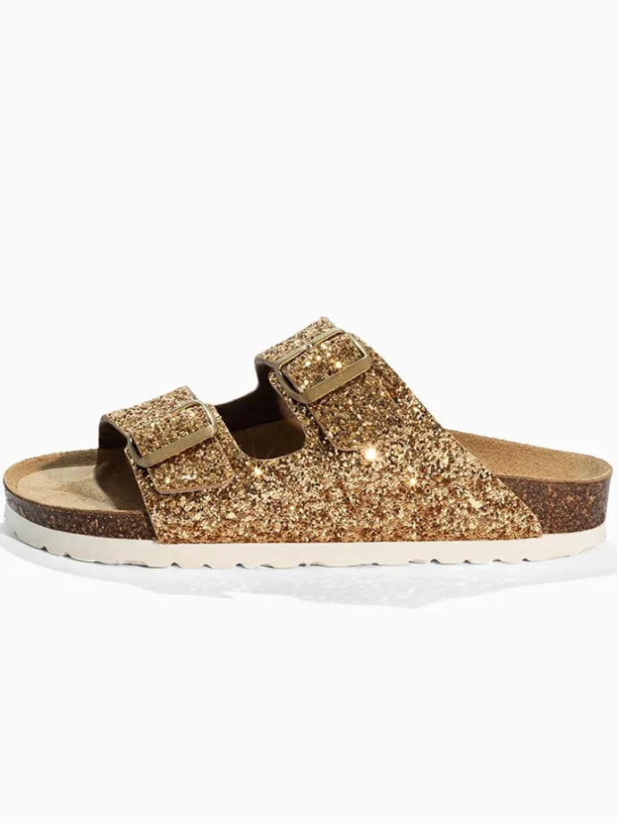 Slippers "Bali" goudkleurig