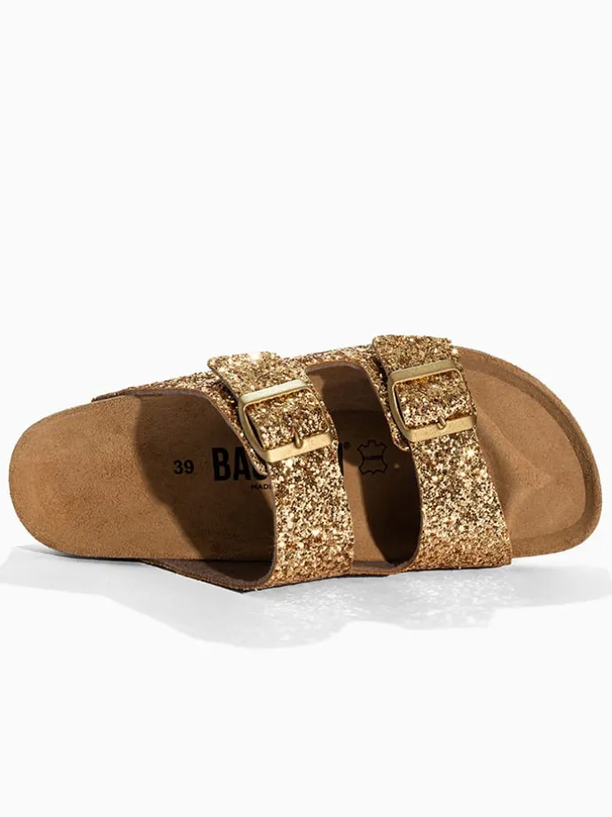 Slippers "Bali" goudkleurig