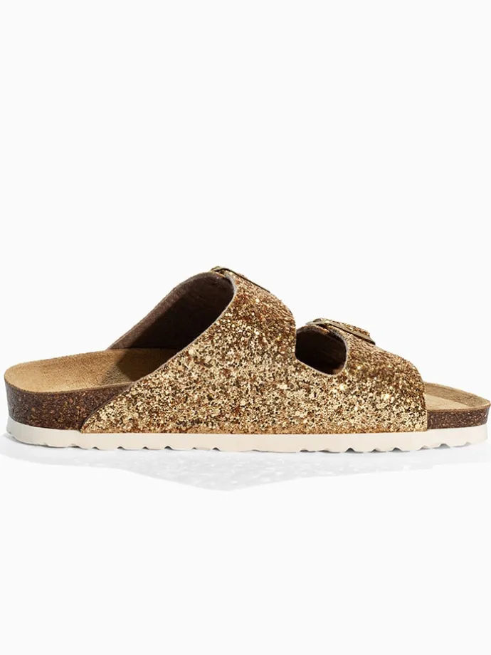 Slippers "Bali" goudkleurig