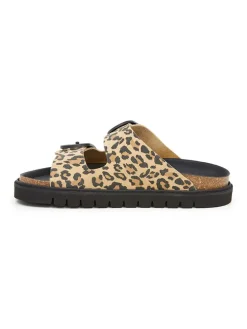 Slippers beige/zwart