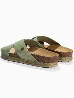 Slippers "Broome" groen