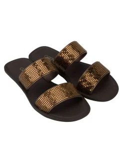 Slippers "Buriti Icone" bruin/goudkleurig