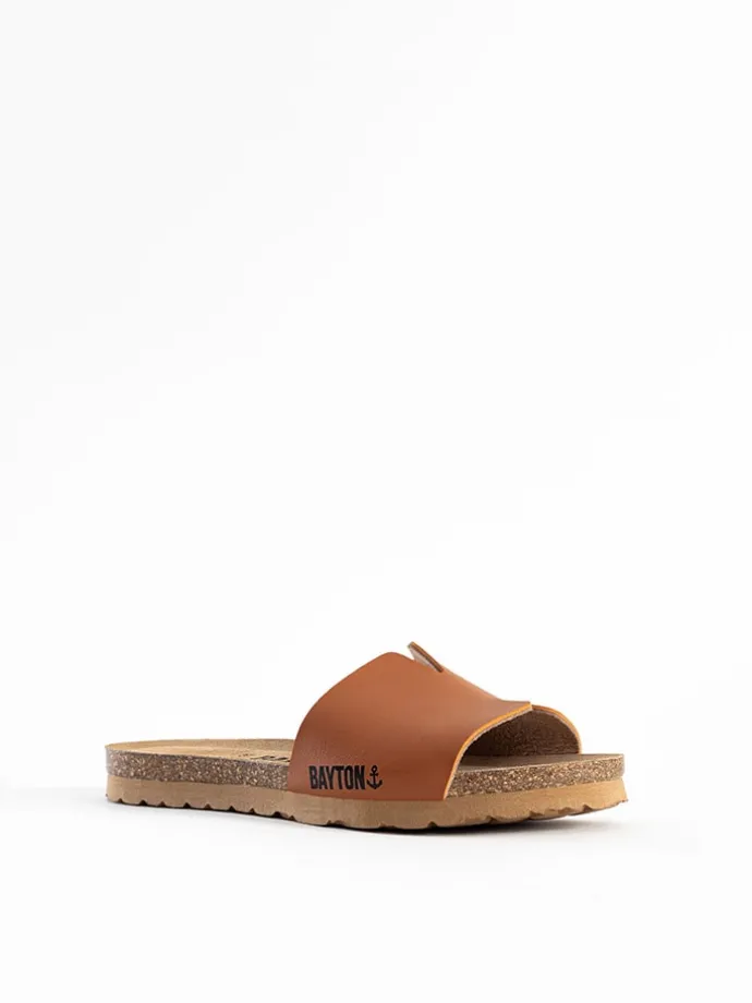 Slippers "Djilian Slim" lichtbruin/oranje