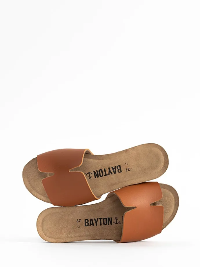 Slippers "Djilian Slim" lichtbruin/oranje