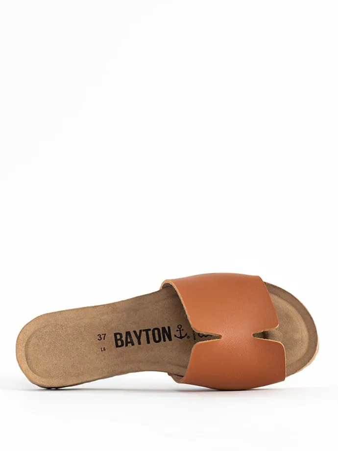 Slippers "Djilian Slim" lichtbruin/oranje