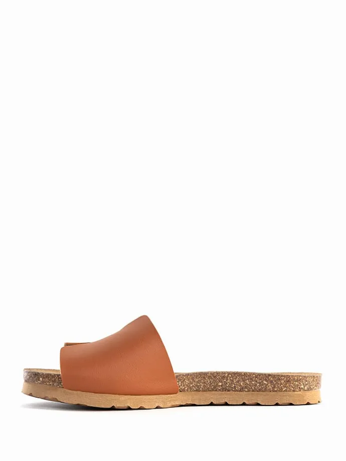 Slippers "Djilian Slim" lichtbruin/oranje