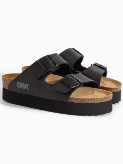 Slippers "Edelweiß" zwart