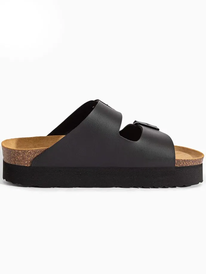 Slippers "Edelweiß" zwart