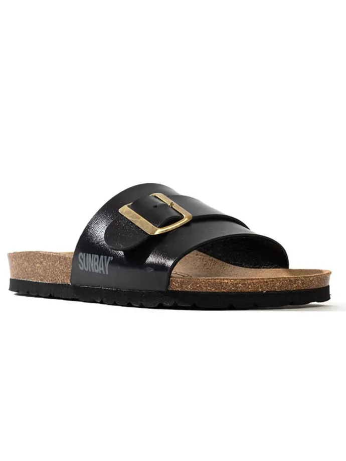 Slippers"Ensena" zwart