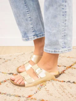Slippers goudkleurig