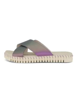 Slippers grijs/paars