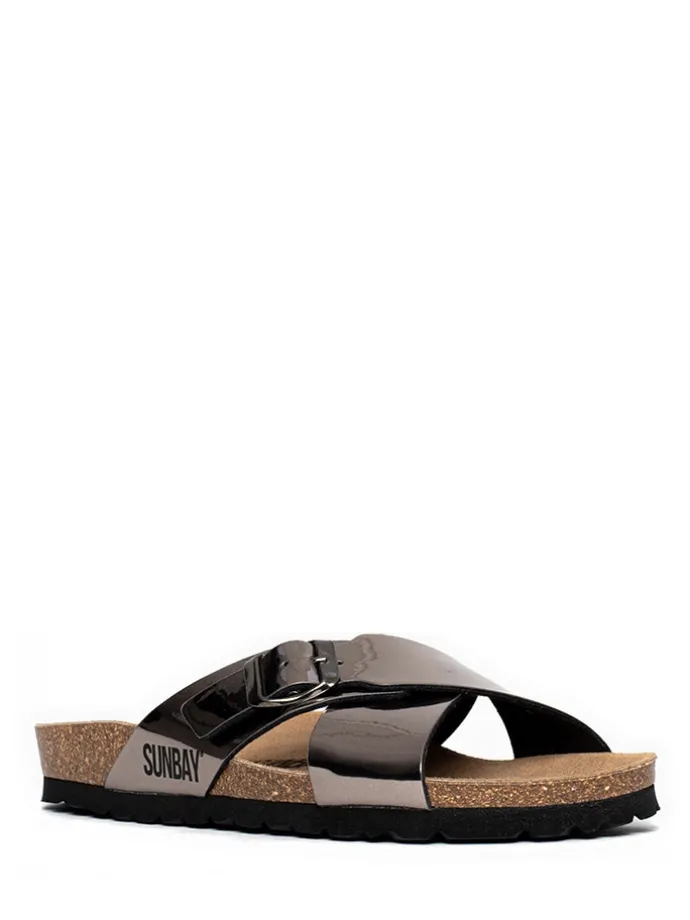 Slippers "Iris" zilverkleurig/grijs