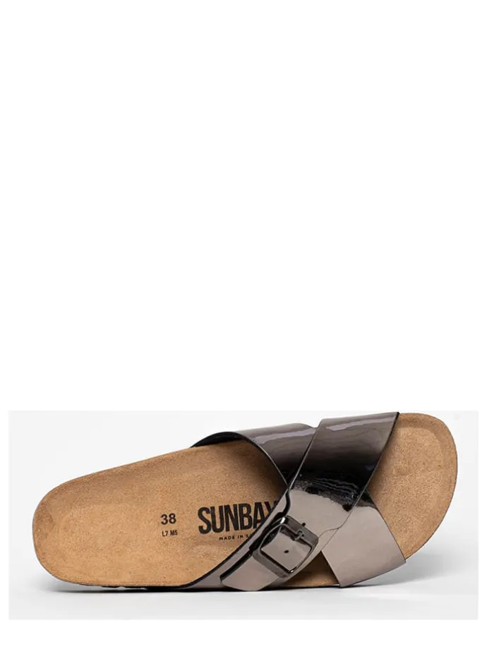 Slippers "Iris" zilverkleurig/grijs
