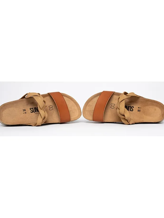 Slippers "Mariara" lichtbruin
