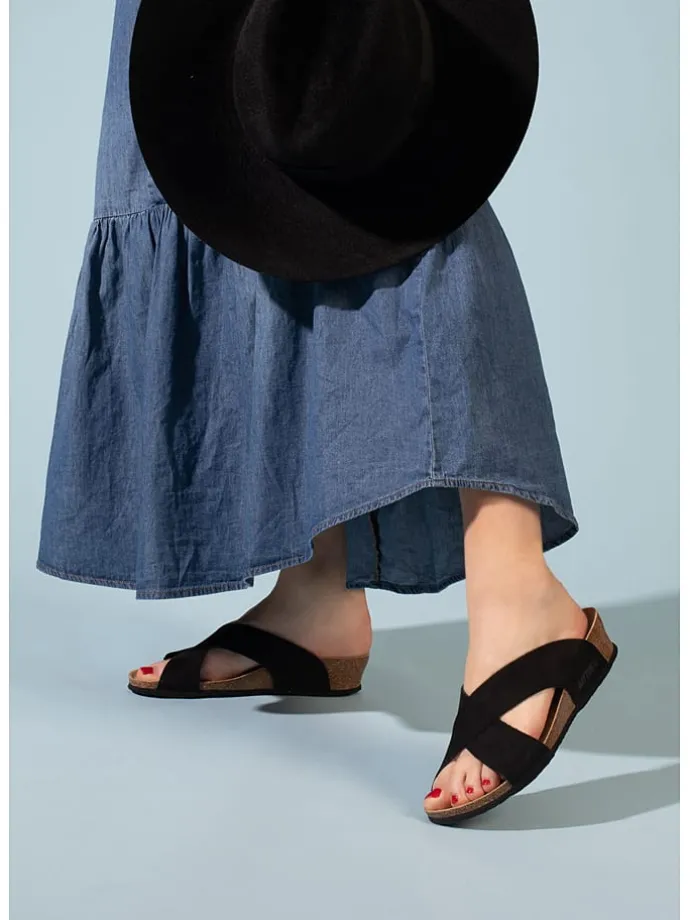 Slippers "Marta" zwart