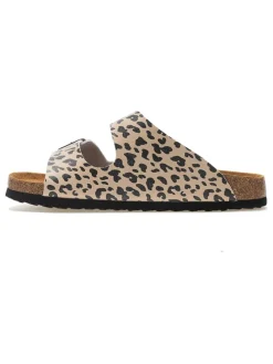 Slippers ''Mia'' beige/zwart
