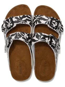 Slippers ''Mia'' zwart/wit