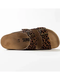 Slippers "Orange" bruin/ zwart