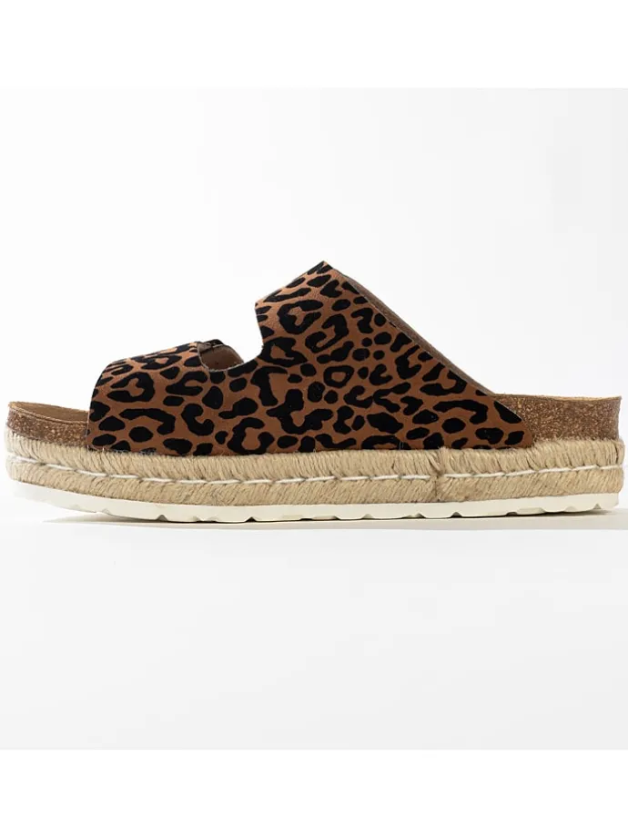 Slippers "Orange" bruin/ zwart