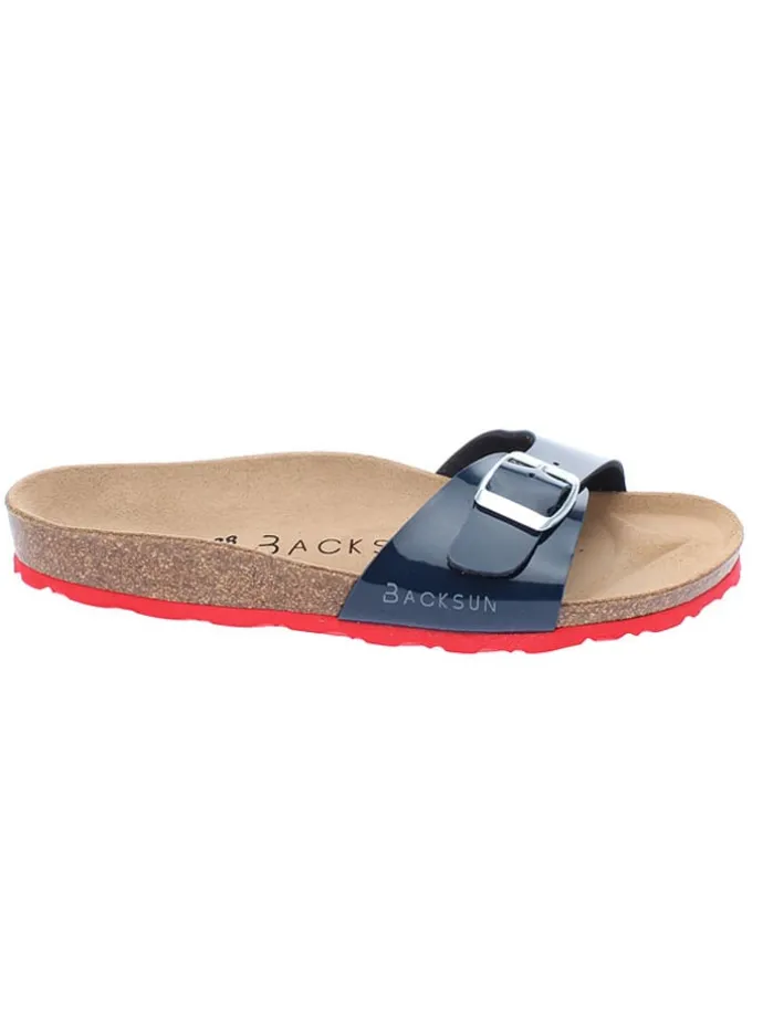Slippers "Paris" donkerblauw