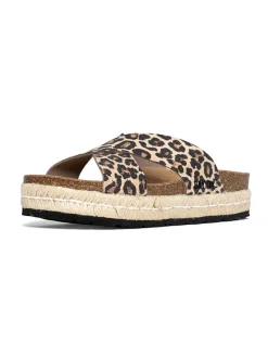 Slippers "Penelope" beige/zwart