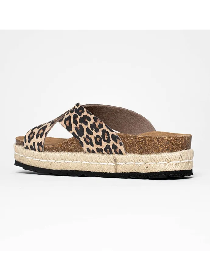 Slippers "Penelope" beige/zwart