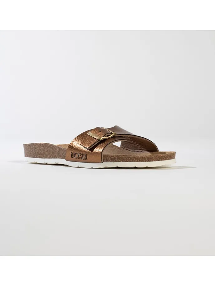 Slippers "Riva" bronskleurig