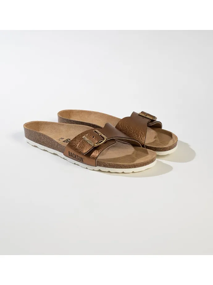 Slippers "Riva" bronskleurig